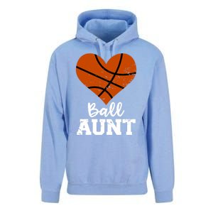 Ball Aunt Heart Funny Basketball Aunt Gift Unisex Surf Hoodie