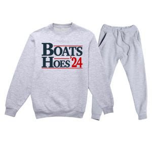 Boats And Hoes 2024 Election Funny Premium Crewneck Sweatsuit Set