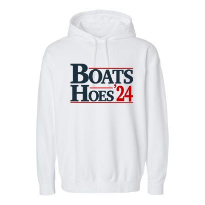 Boats And Hoes 2024 Election Funny Garment-Dyed Fleece Hoodie