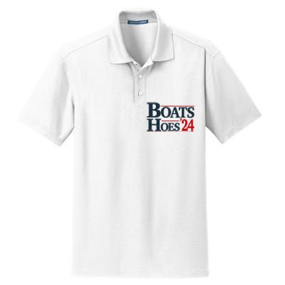 Boats And Hoes 2024 Election Funny Dry Zone Grid Polo