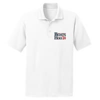 Boats And Hoes 2024 Election Funny PosiCharge RacerMesh Polo