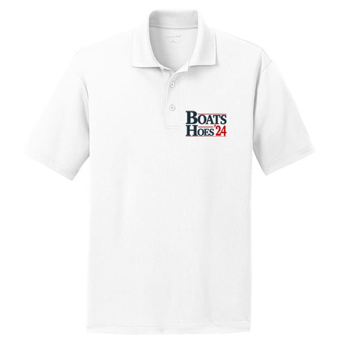 Boats And Hoes 2024 Election Funny PosiCharge RacerMesh Polo