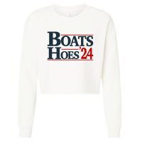 Boats And Hoes 2024 Election Funny Cropped Pullover Crew