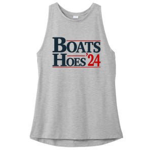 Boats And Hoes 2024 Election Funny Ladies PosiCharge Tri-Blend Wicking Tank