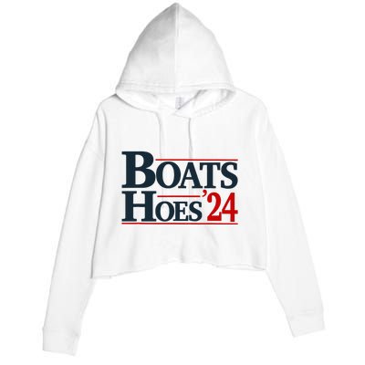 Boats And Hoes 2024 Election Funny Crop Fleece Hoodie