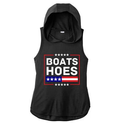 Boats And Hoes 2024 Election Funny Ladies PosiCharge Tri-Blend Wicking Draft Hoodie Tank