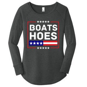 Boats And Hoes 2024 Election Funny Women's Perfect Tri Tunic Long Sleeve Shirt