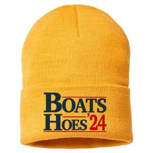 Boats And Hoes 2024 Election Funny Sustainable Knit Beanie