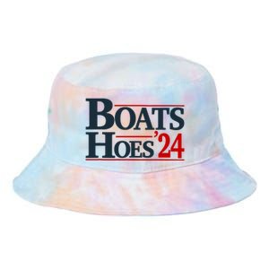 Boats And Hoes 2024 Election Funny Tie Dye Newport Bucket Hat