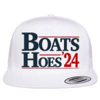 Boats And Hoes 2024 Election Funny Flat Bill Trucker Hat