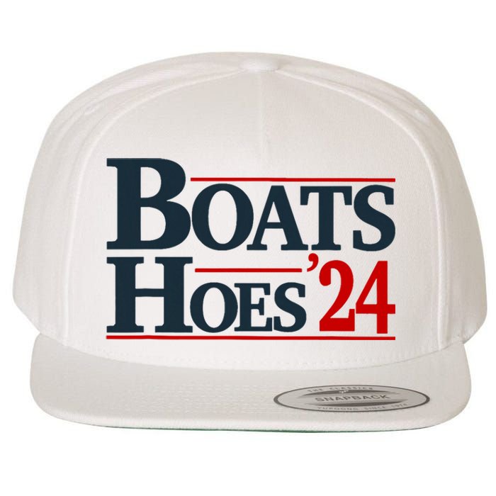 Boats And Hoes 2024 Election Funny Wool Snapback Cap