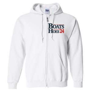 Boats And Hoes 2024 Election Funny Full Zip Hoodie