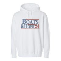 Boats And Hoes 2024 Election Garment-Dyed Fleece Hoodie