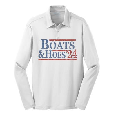 Boats And Hoes 2024 Election Silk Touch Performance Long Sleeve Polo