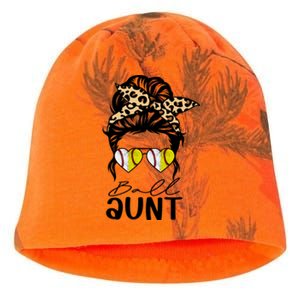 Ball Aunt Heart Messy Bun Softball Baseball Aunt Gift Kati - Camo Knit Beanie