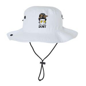 Ball Aunt Heart Messy Bun Softball Baseball Aunt Gift Legacy Cool Fit Booney Bucket Hat