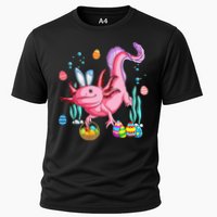 Bunny Axolotl Hunting Easter Eggs Basket Costume Cooling Performance Crew T-Shirt