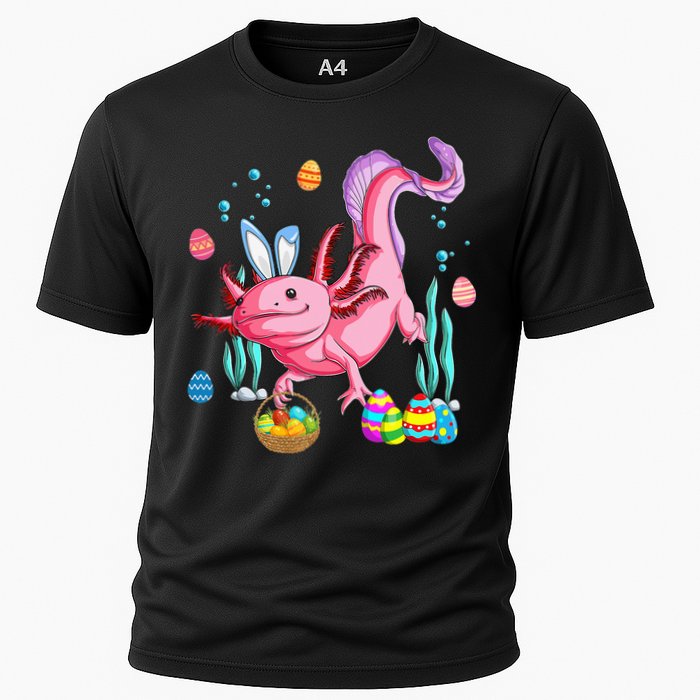 Bunny Axolotl Hunting Easter Eggs Basket Costume Cooling Performance Crew T-Shirt