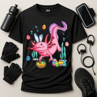 Bunny Axolotl Hunting Easter Eggs Basket Costume Cooling Performance Crew T-Shirt