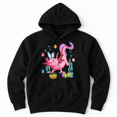 Bunny Axolotl Hunting Easter Eggs Basket Costume Hoodie