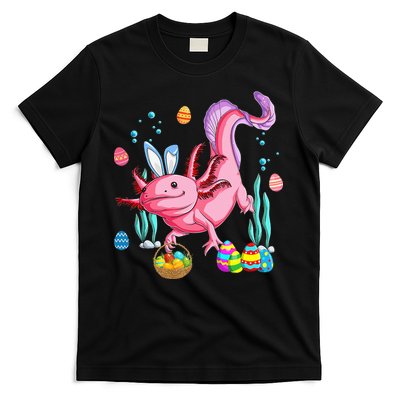 Bunny Axolotl Hunting Easter Eggs Basket Costume T-Shirt