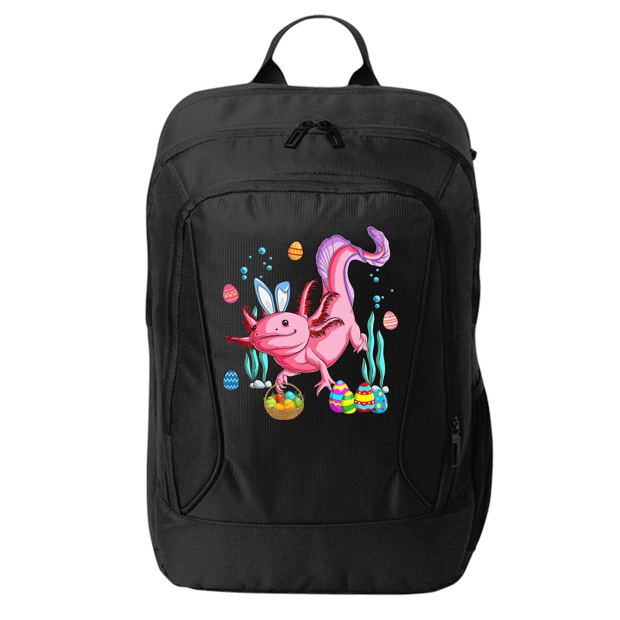 Bunny Axolotl Hunting Easter Eggs Basket Costume City Backpack