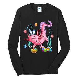 Bunny Axolotl Hunting Easter Eggs Basket Costume Tall Long Sleeve T-Shirt