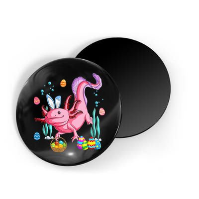 Bunny Axolotl Hunting Easter Eggs Basket Costume Magnet