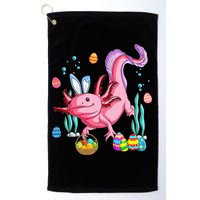 Bunny Axolotl Hunting Easter Eggs Basket Costume Golf Towel