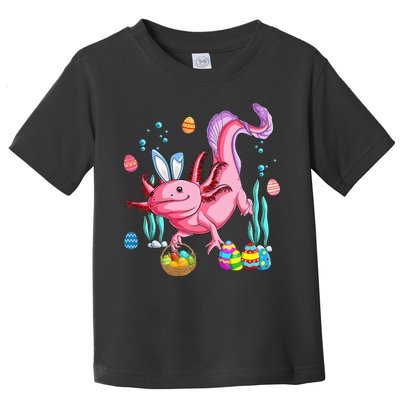 Bunny Axolotl Hunting Easter Eggs Basket Costume Toddler T-Shirt