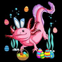Bunny Axolotl Hunting Easter Eggs Basket Costume Wool Snapback Cap