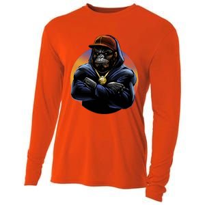 Bad Ass Hip Hop Monkey Cooling Performance Long Sleeve Crew