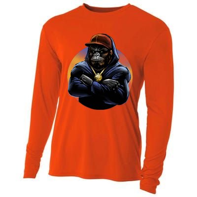 Bad Ass Hip Hop Monkey Cooling Performance Long Sleeve Crew