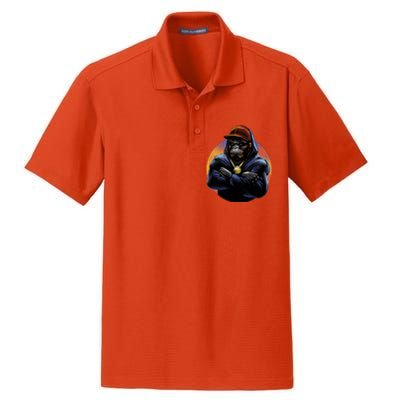 Bad Ass Hip Hop Monkey Dry Zone Grid Polo