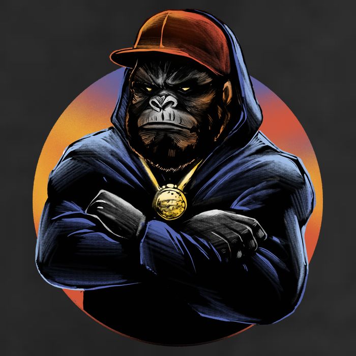 Bad Ass Hip Hop Monkey Cool Comfort Performance Bucket Hat