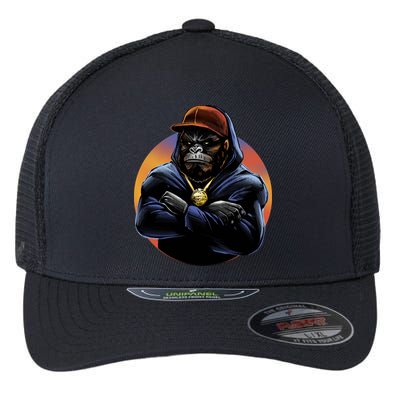 Bad Ass Hip Hop Monkey Flexfit Unipanel Trucker Cap