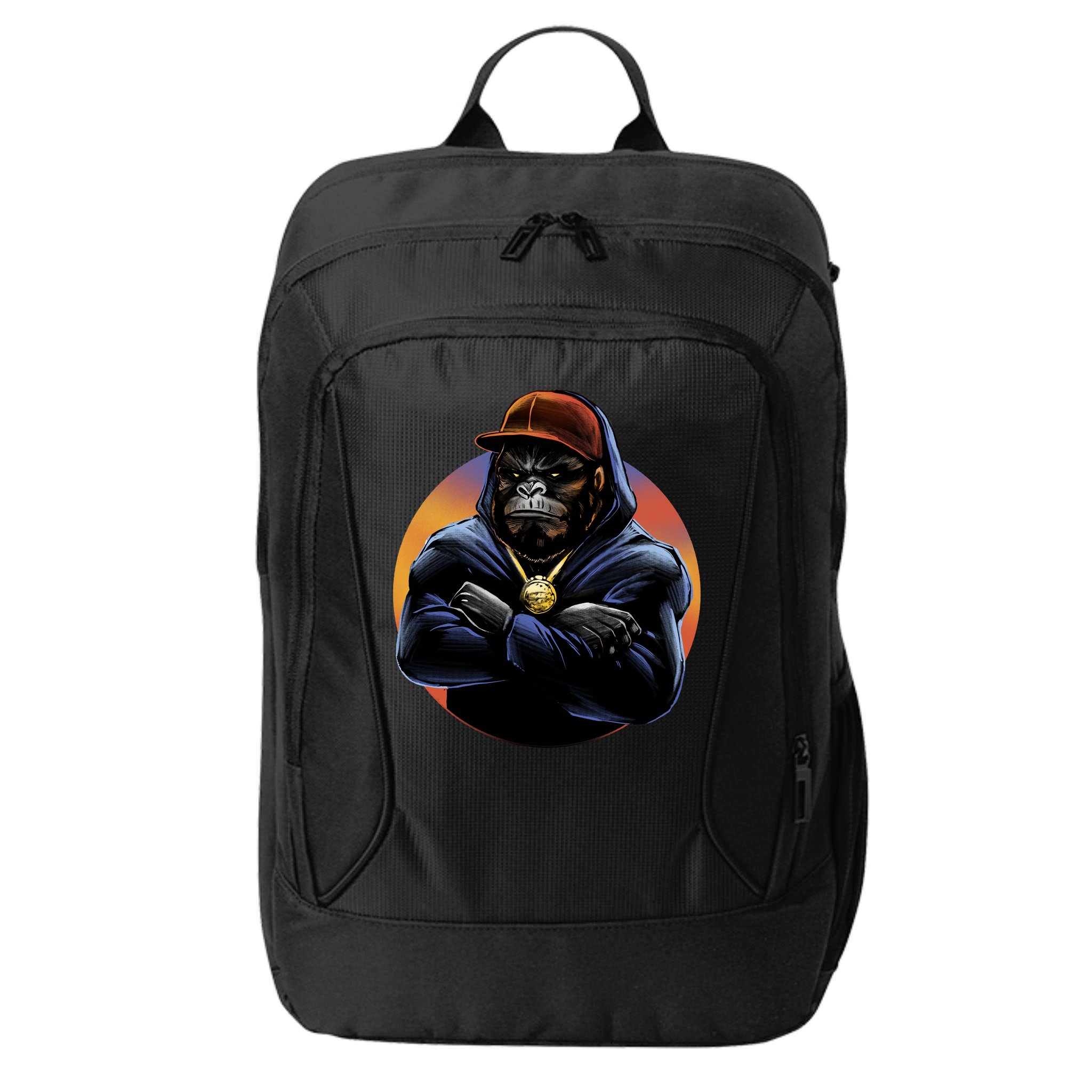 Bad Ass Hip Hop Monkey City Backpack
