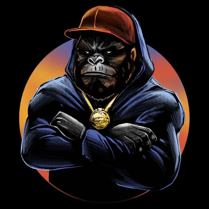 Bad Ass Hip Hop Monkey Sustainable Bucket Hat