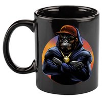 Bad Ass Hip Hop Monkey 11oz C Handle Ceramic Mug