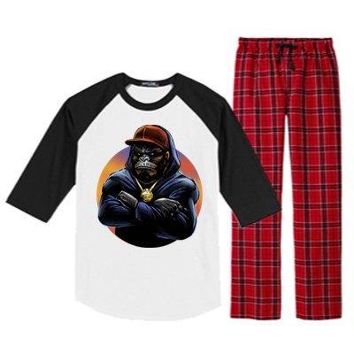 Bad Ass Hip Hop Monkey Raglan Sleeve Pajama Set