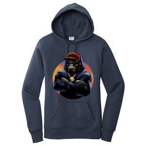 Bad Ass Hip Hop Monkey Women's Pullover Hoodie