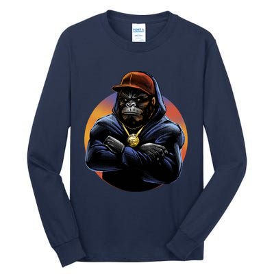 Bad Ass Hip Hop Monkey Tall Long Sleeve T-Shirt