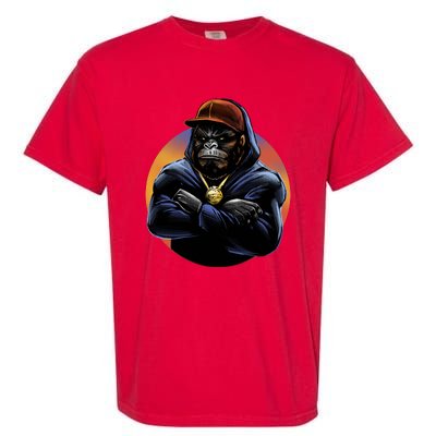 Bad Ass Hip Hop Monkey Garment-Dyed Heavyweight T-Shirt