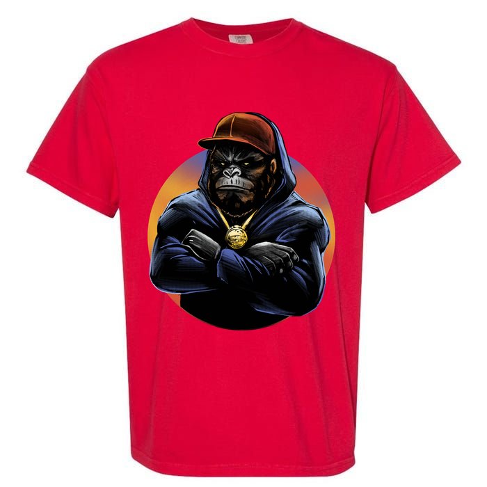 Bad Ass Hip Hop Monkey Garment-Dyed Heavyweight T-Shirt