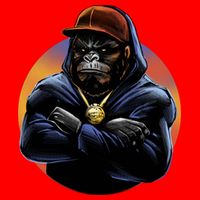 Bad Ass Hip Hop Monkey Button