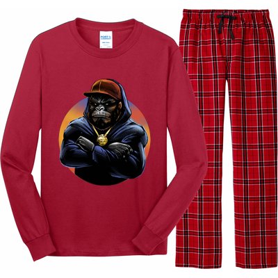 Bad Ass Hip Hop Monkey Long Sleeve Pajama Set