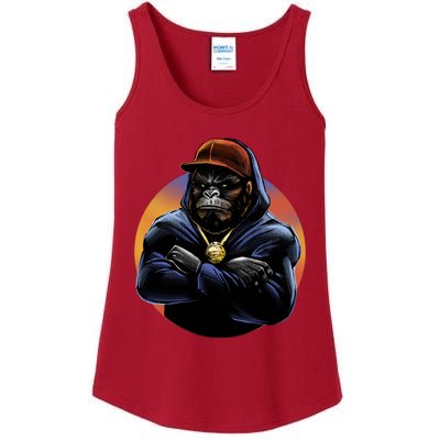 Bad Ass Hip Hop Monkey Ladies Essential Tank