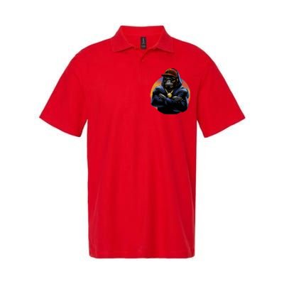 Bad Ass Hip Hop Monkey Softstyle Adult Sport Polo