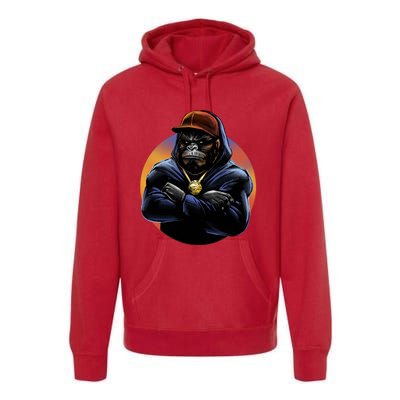 Bad Ass Hip Hop Monkey Premium Hoodie