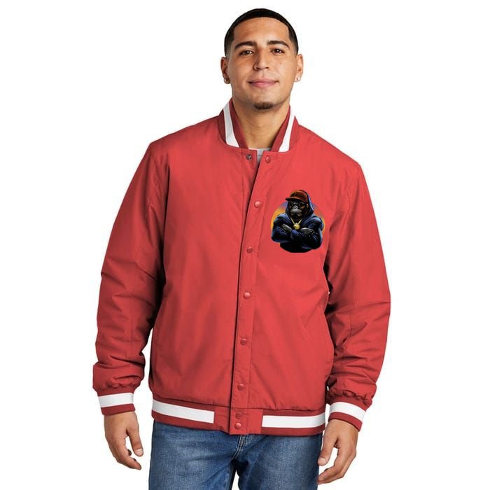 Bad Ass Hip Hop Monkey Insulated Varsity Jacket